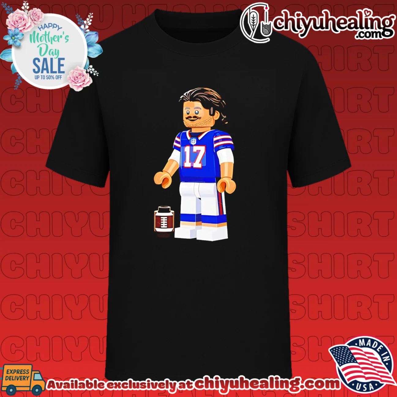Buffalo Bills Josh Allen Lego model 17