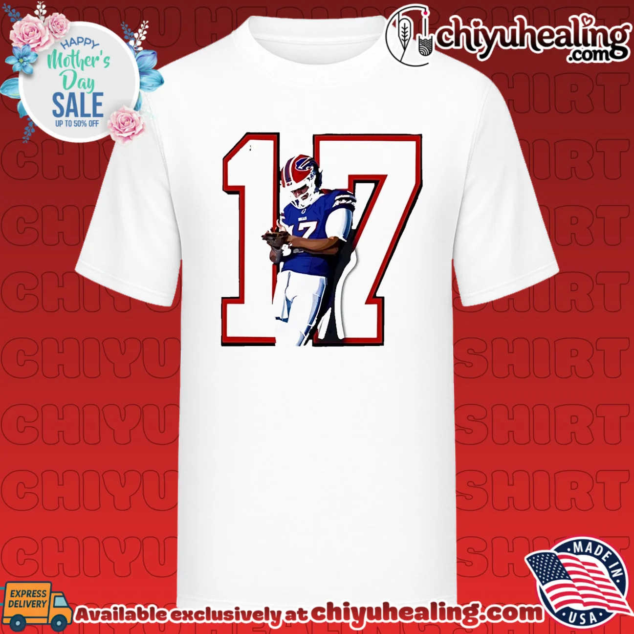 Buffalo Bills Josh Allen number 17 player portrait MVP