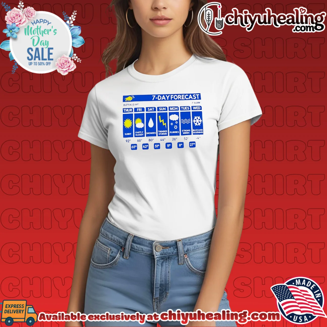 Buffalo NY 7-Day Forecast Weather Humor shirt & hoodie Buffalo NY 7-Day Forecast Weather Humor shirt & hoodie
