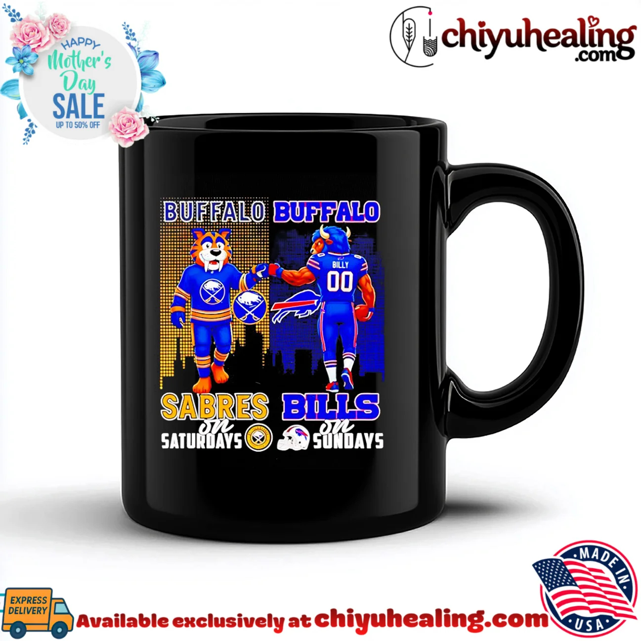 Buffalo Sabres Bills mascots fist bump on Saturdays on Sundays grail shirt & hoodie | Exclusive Fan Gear Buffalo Sabres Bills mascots fist bump on Saturdays on Sundays
