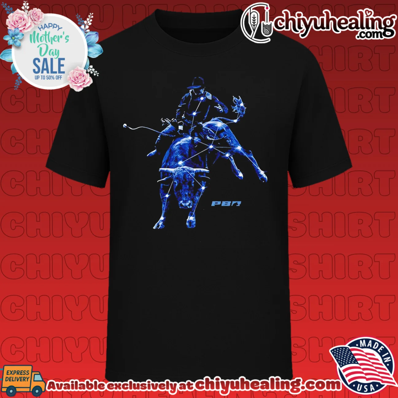Bull Rider PBR Space Cowboy graphic