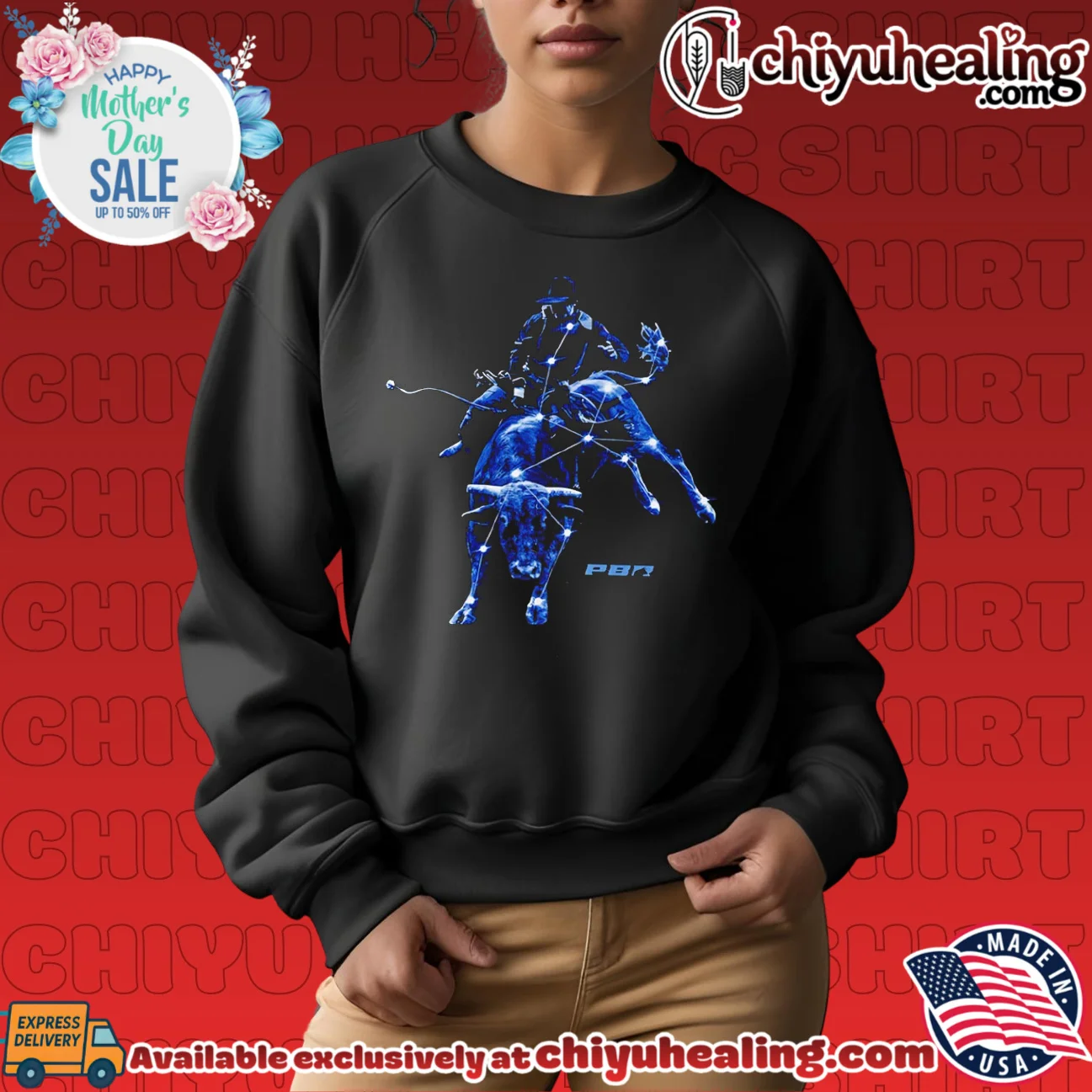Bull Rider PBR Space Cowboy graphic vintage shirt & hoodie | Exclusive Fan Gear Bull Rider PBR Space Cowboy graphic