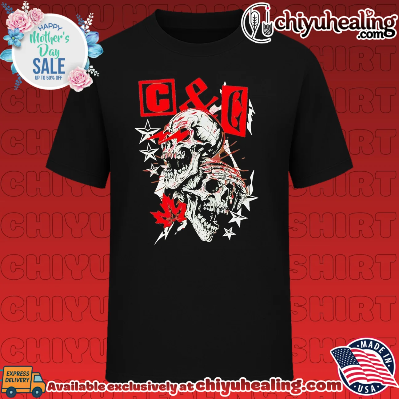 C&C Cope and Christian Cage graphic skull
