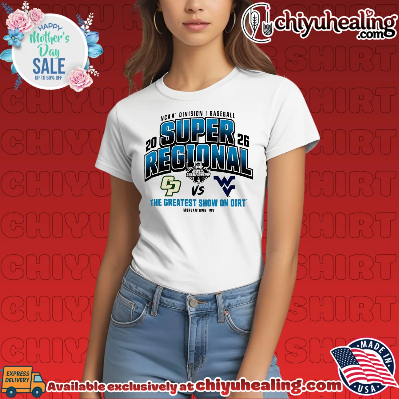Cal Poly Mustangs vs West Virginia Mountaineers 2026 NCAA Baseball Super Regional The Greatest Show on Dirt prime shirt & hoodie - New Arrival Cal Poly Mustangs vs West Virginia Mountaineers 2026 NCAA Baseball Super Regional The Greatest Show on Dirt