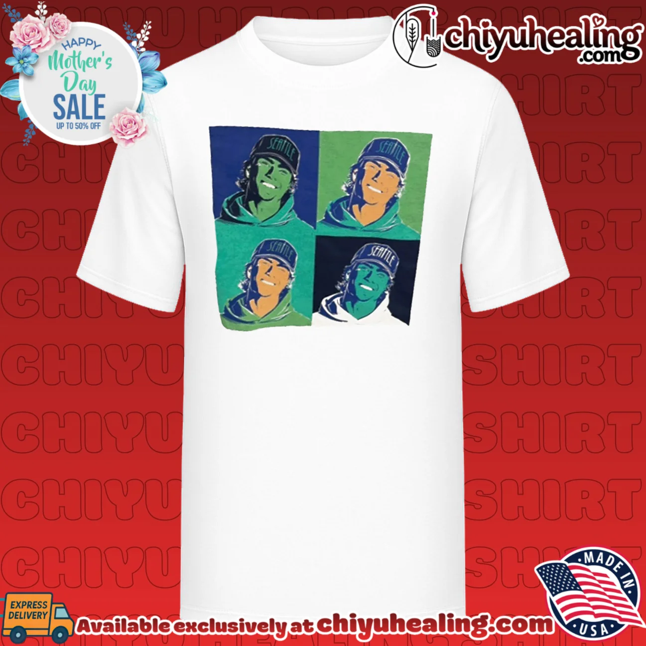 Cal Raleigh Seattle Mariners Pop Art MLB
