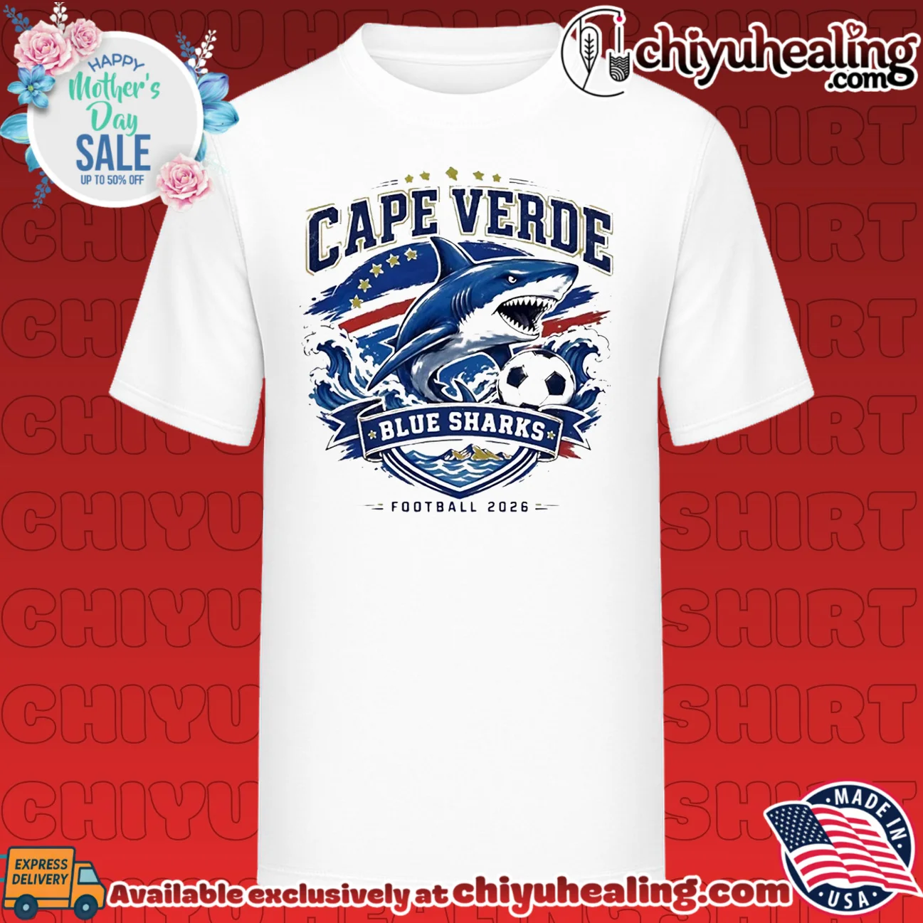 Cape Verde Blue Sharks Football 2026 soccer shirt & hoodie