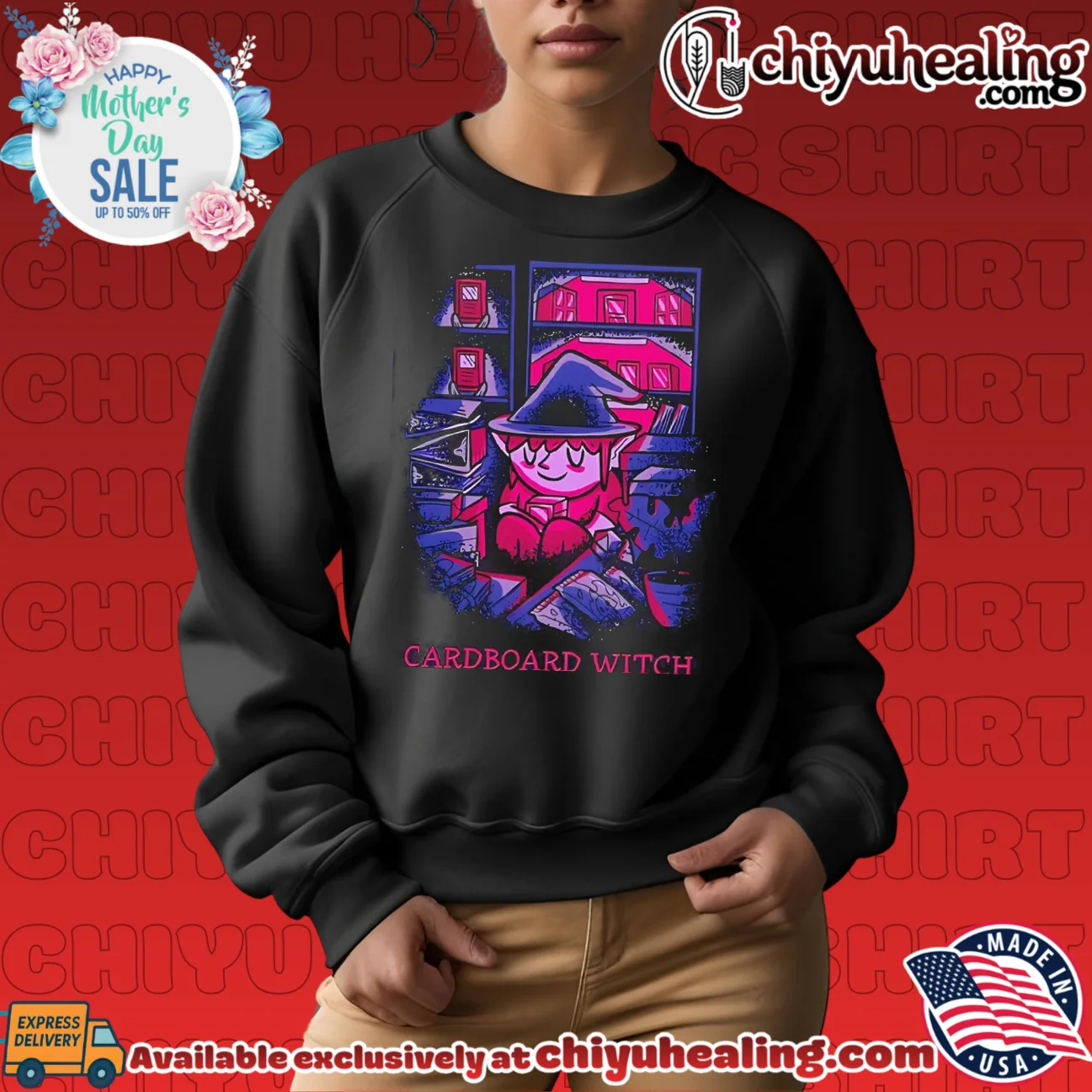 Cardboard Witch illustration shirt official shirt & hoodie - Ultimate Gift Edition Cardboard Witch illustration shirt