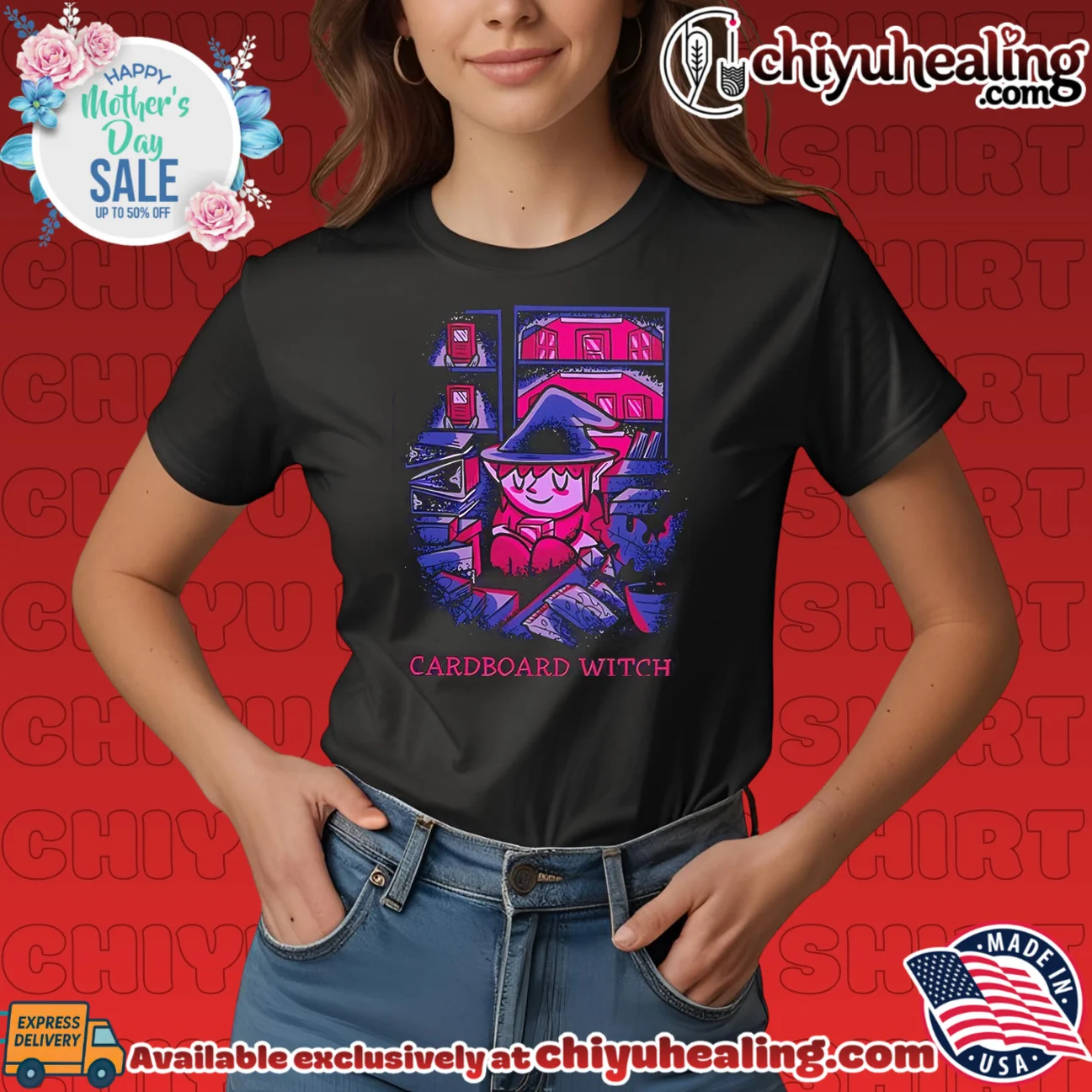 Cardboard Witch illustration shirt official shirt & hoodie - Ultimate Gift Edition Cardboard Witch illustration shirt