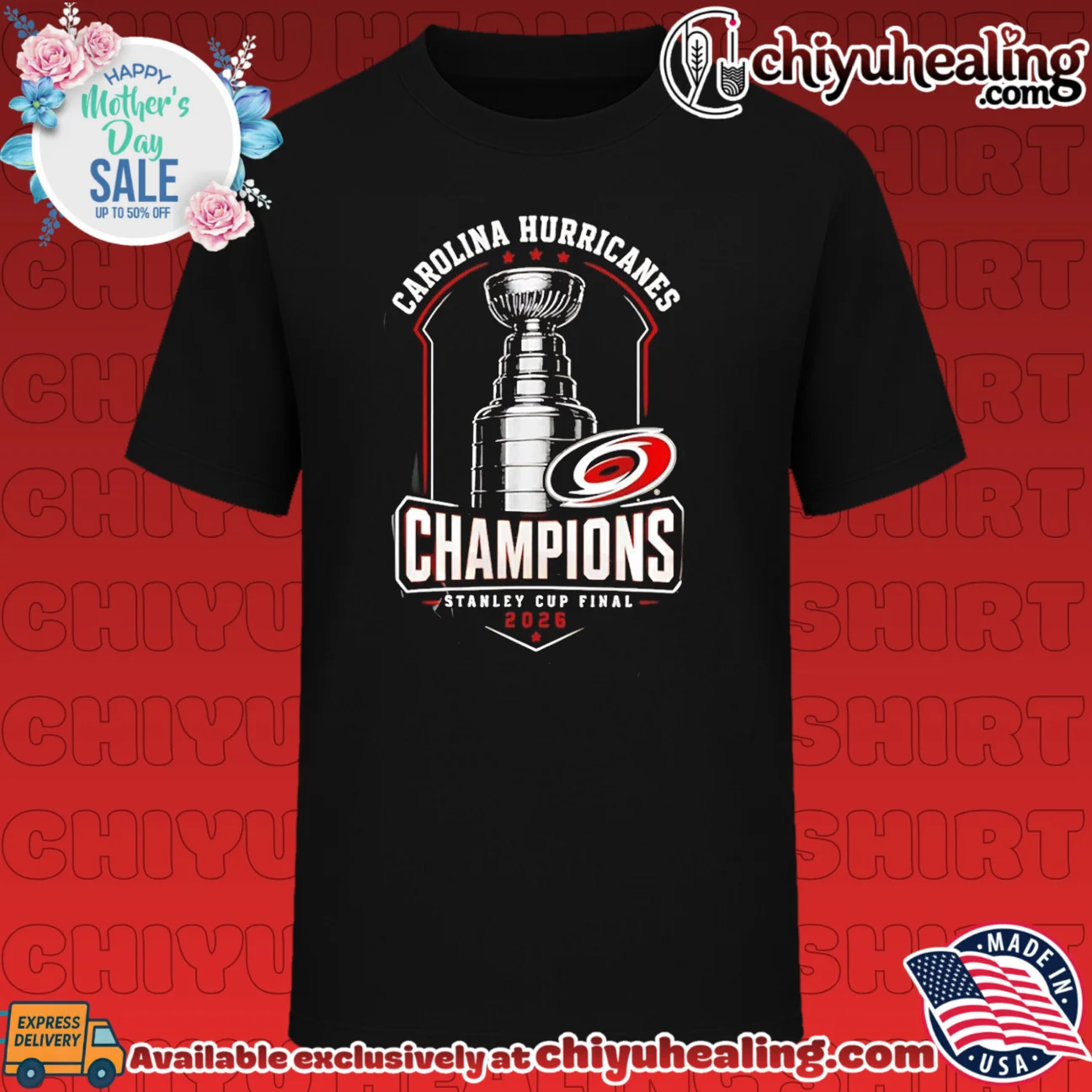 Carolina Hurricanes 2026 NHL Stanley Cup Champions trophy logo