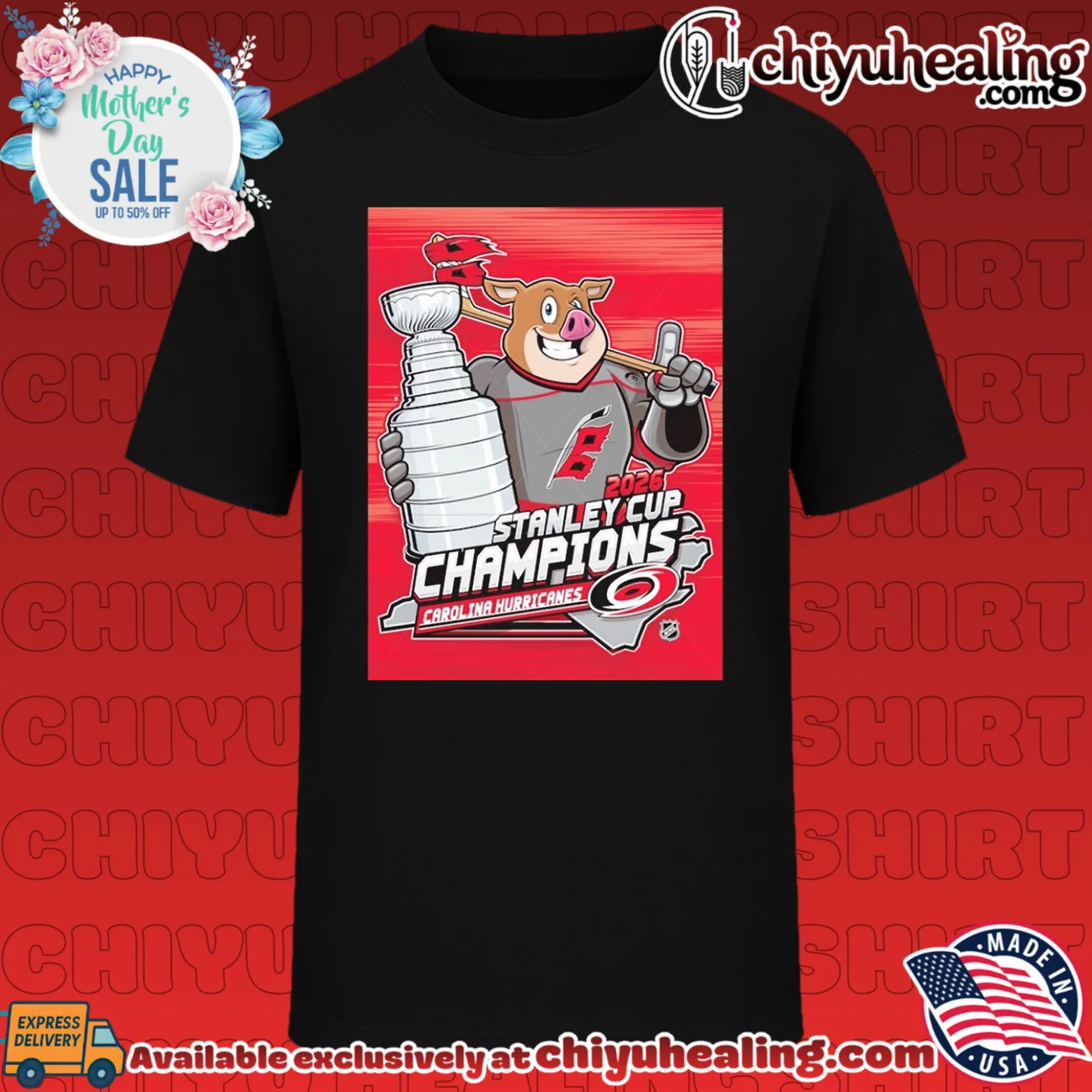 Carolina Hurricanes 2026 Stanley Cup Champions mascot