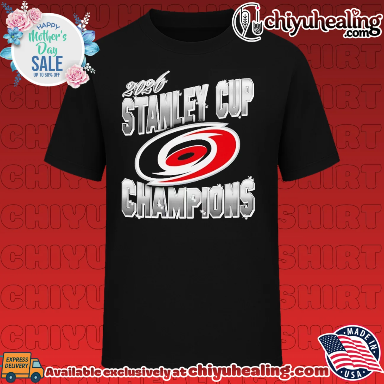 Carolina Hurricanes 2026 Stanley Cup Champions retro