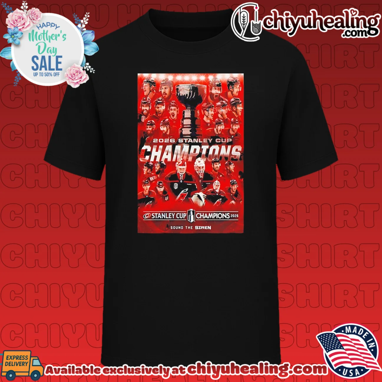 Carolina Hurricanes 2026 Stanley Cup Champions sound the Siren