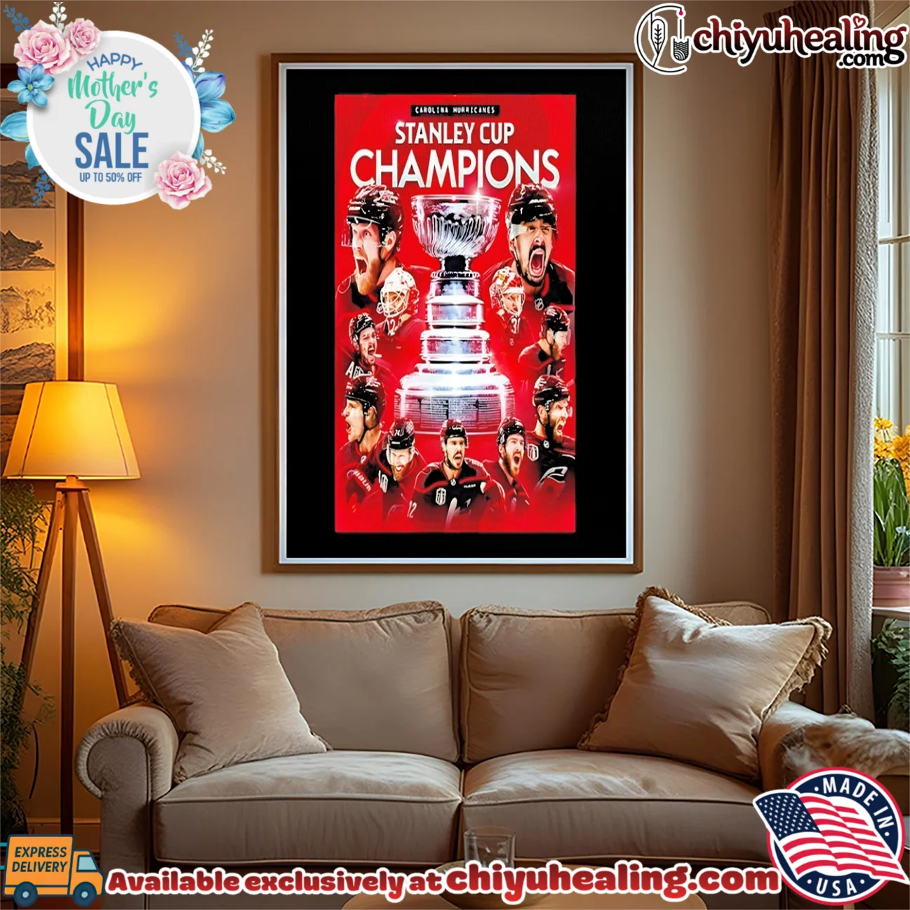 Carolina Hurricanes 2026 Stanley Cup Championship victory poster viral shirt & hoodie | Aesthetic Apparel Carolina Hurricanes 2026 Stanley Cup Championship victory poster