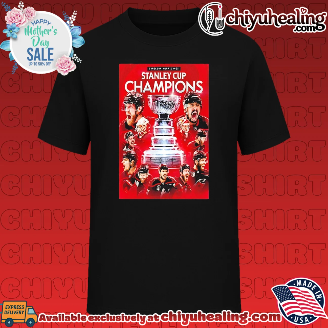 Carolina Hurricanes 2026 Stanley Cup Championship victory poster