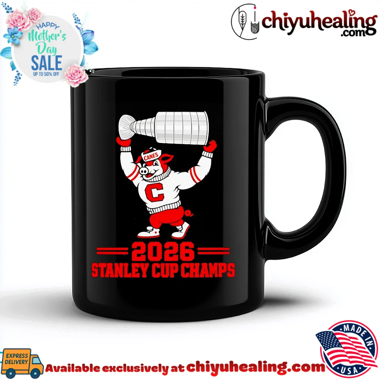 Carolina Hurricanes 2026 Stanley Cup Champs mascot raising trophy shirt & hoodie Carolina Hurricanes 2026 Stanley Cup Champs mascot raising trophy shirt & hoodie