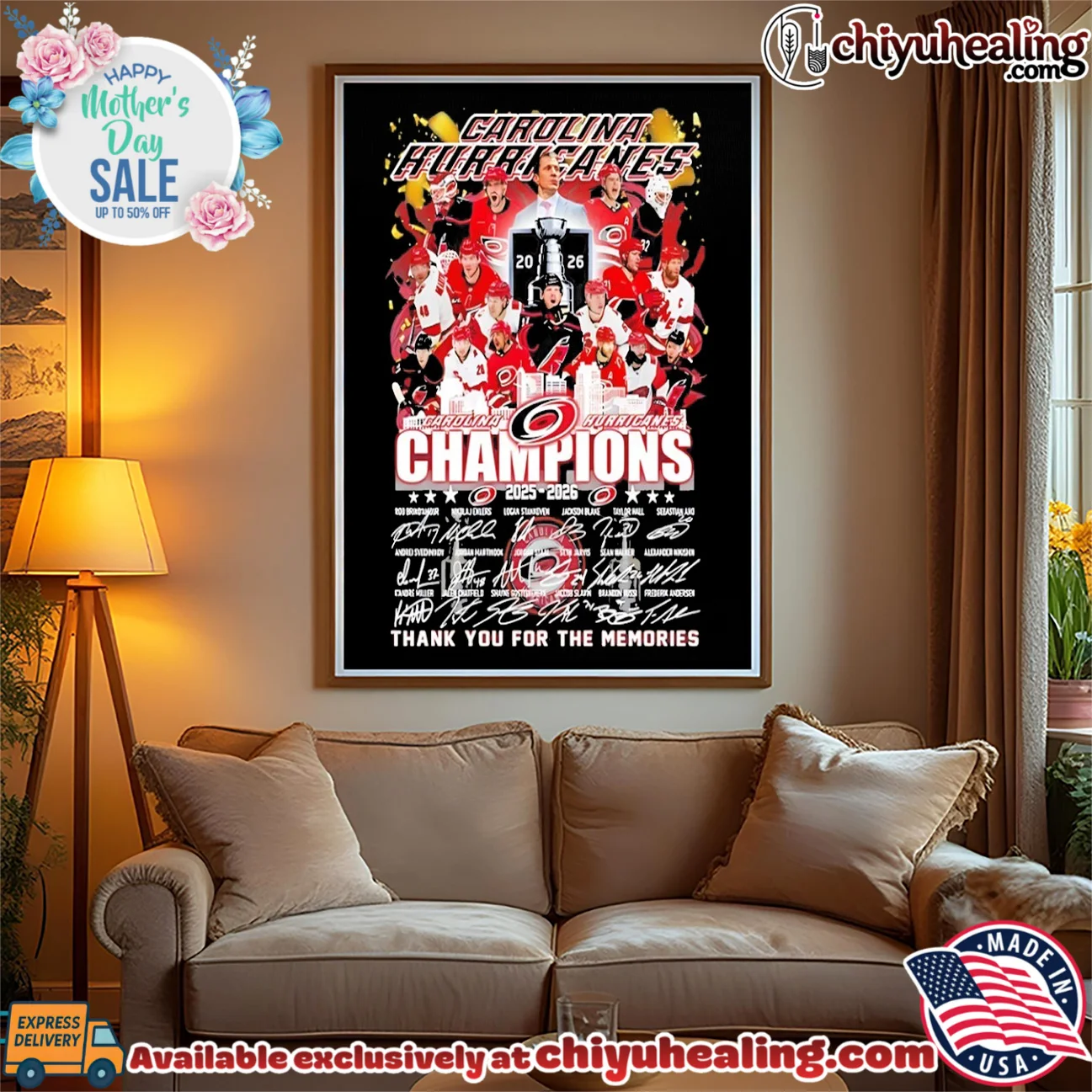 Carolina Hurricanes NHL Champions 2025-2026 thank you for the memories custom shirt & hoodie | Official Style Drop Carolina Hurricanes NHL Champions 2025-2026 thank you for the memories