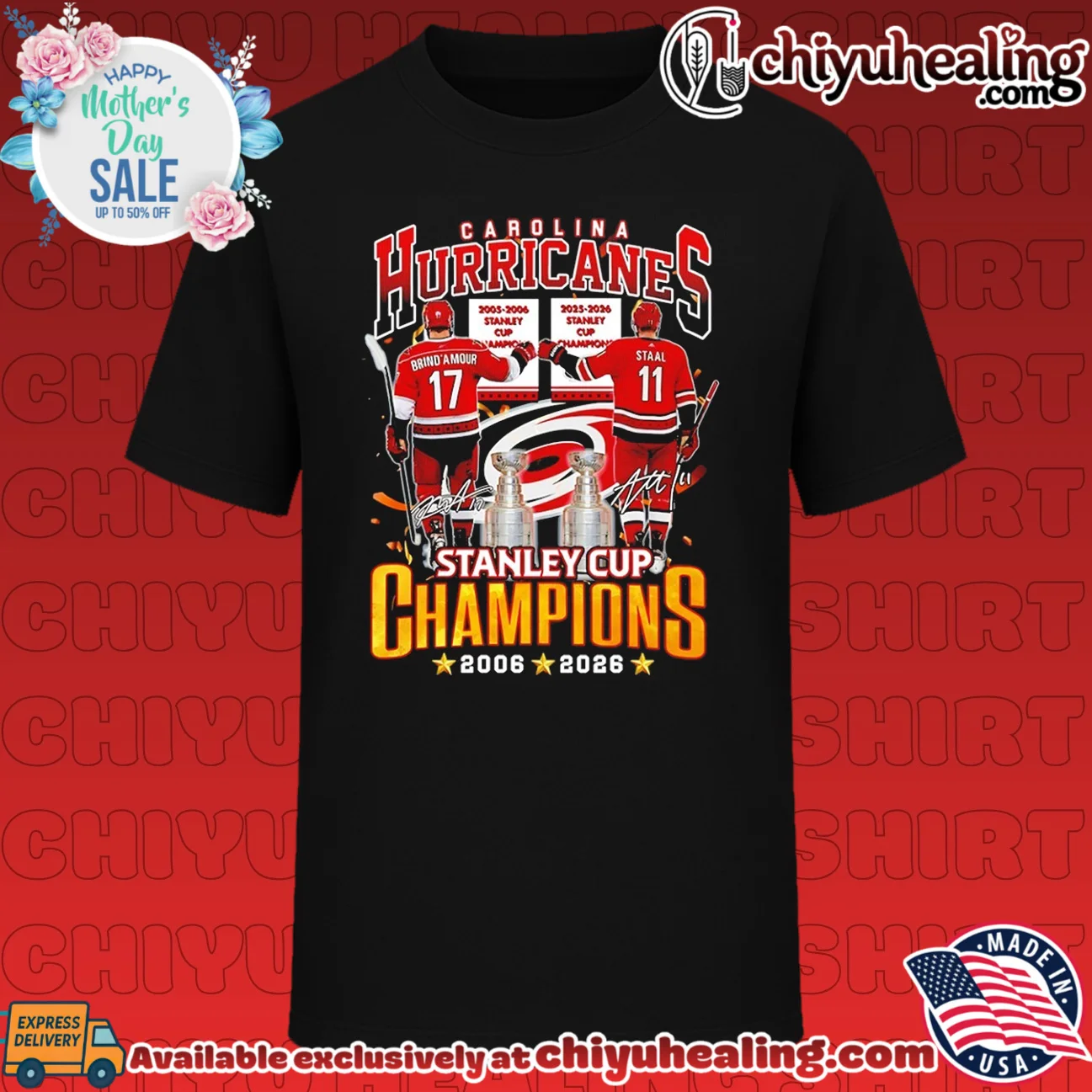 Carolina Hurricanes NHL Stanley Cup Champions 2 Time 2006 2026