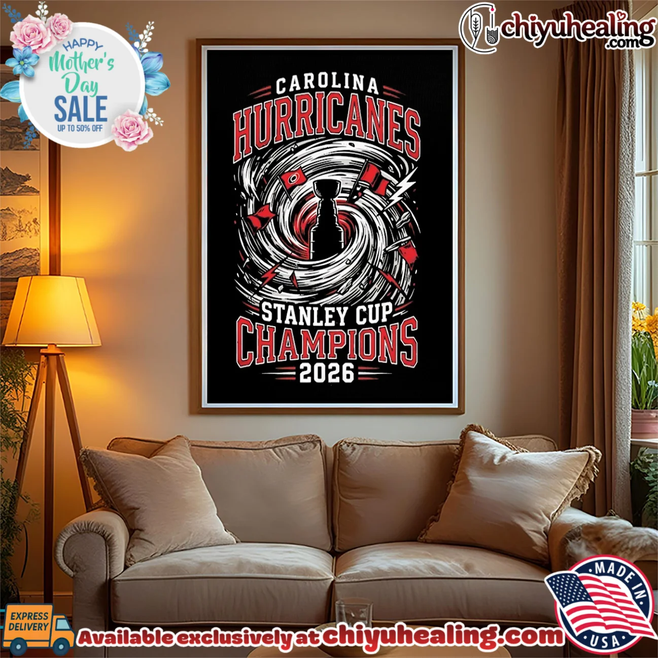 Carolina Hurricanes Stanley Cup Champions 2026 storm illustration timeless shirt & hoodie - Ultimate Gift Edition Carolina Hurricanes Stanley Cup Champions 2026 storm illustration