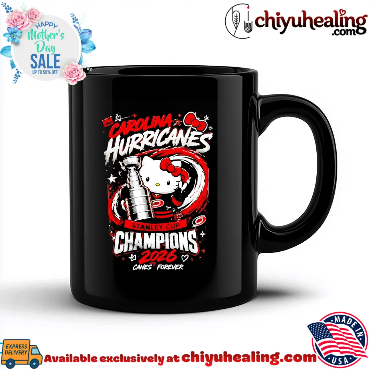 Carolina Hurricanes x x Hello Kitty 2026 Stanley Cup Champions trophy limited shirt & hoodie - Ultimate Tribute Merch Carolina Hurricanes x x Hello Kitty 2026 Stanley Cup Champions trophy