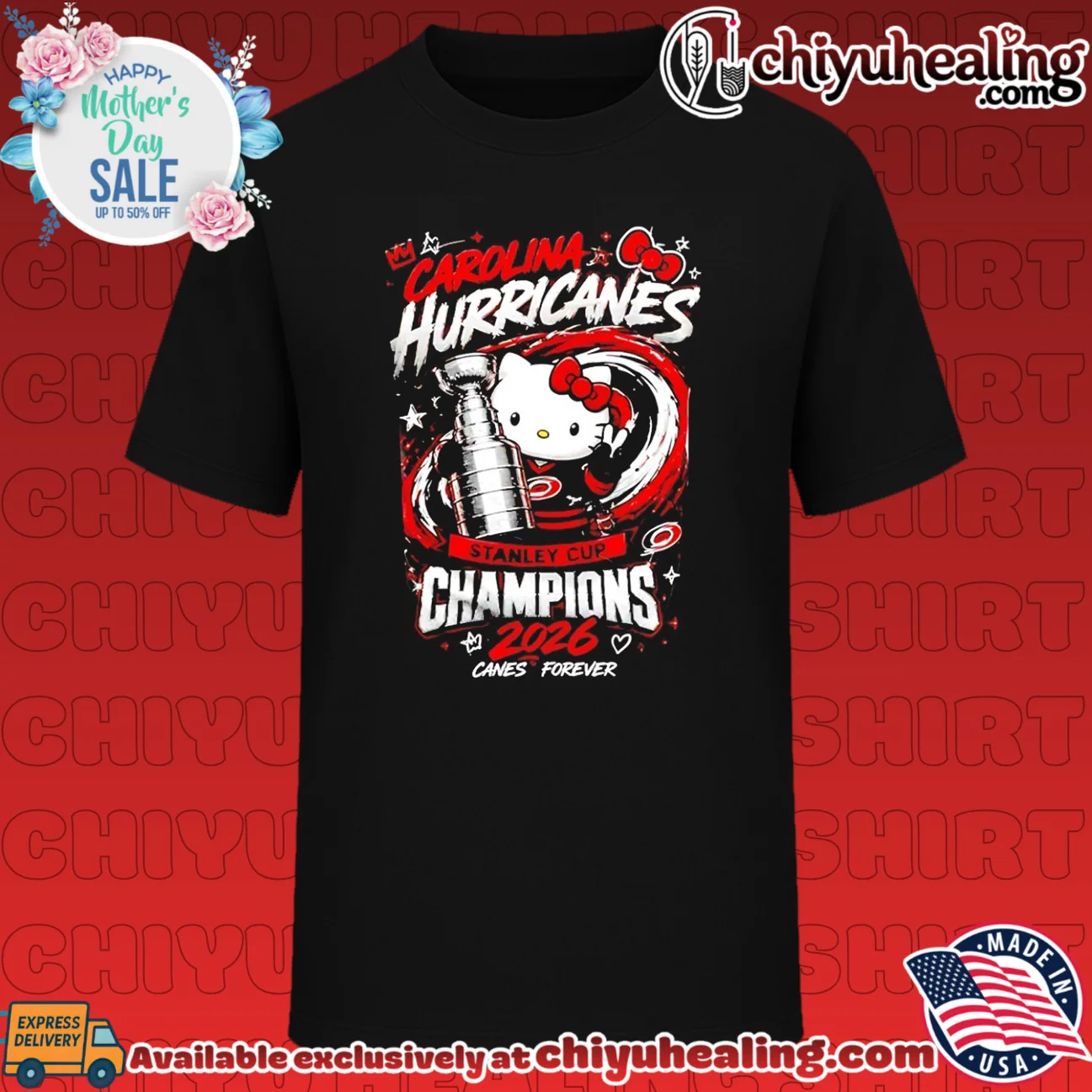 Carolina Hurricanes x x Hello Kitty 2026 Stanley Cup Champions trophy