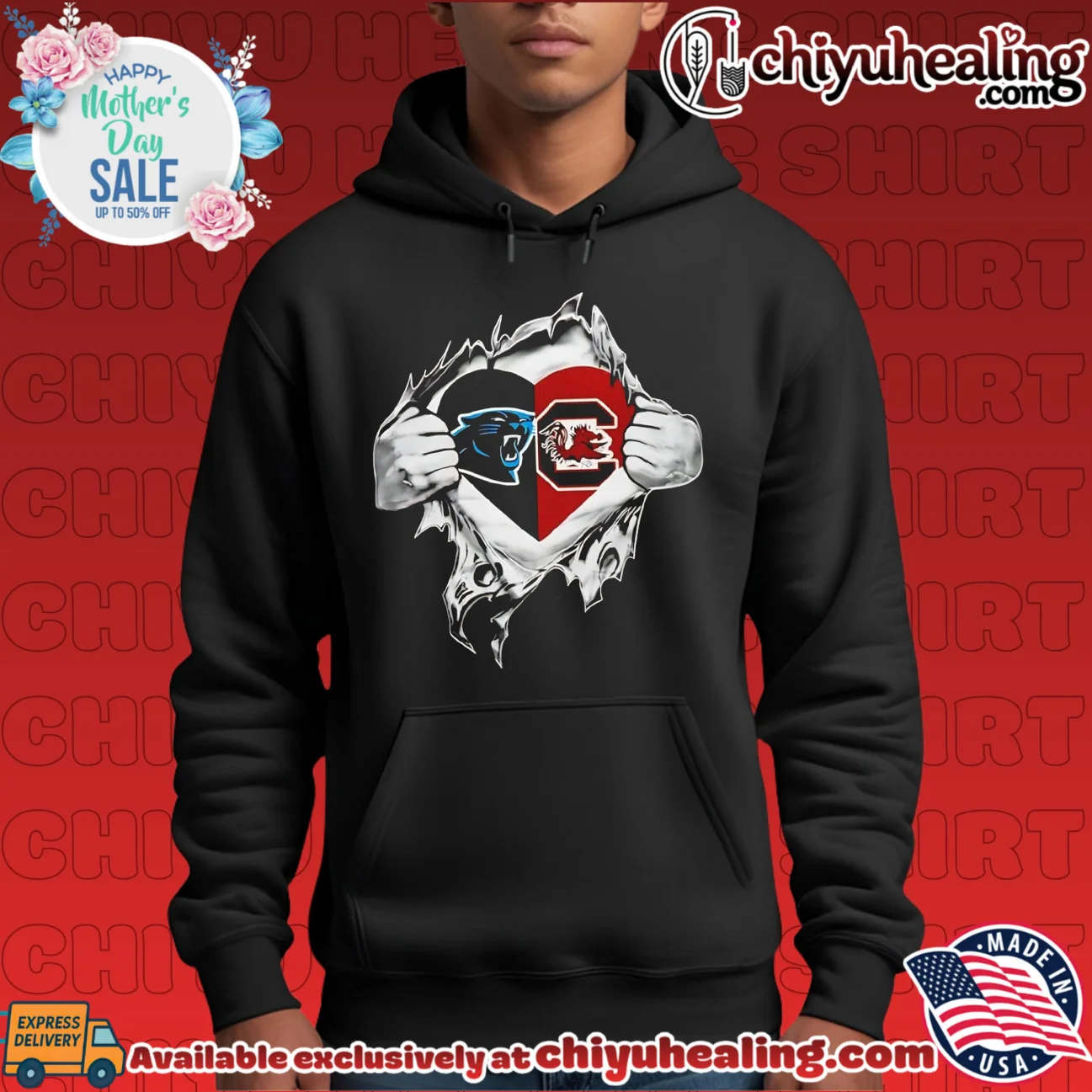 Carolina Panthers and South Carolina Gamecocks It Is in My Heart shirt & hoodie Carolina Panthers and South Carolina Gamecocks It Is in My Heart shirt & hoodie