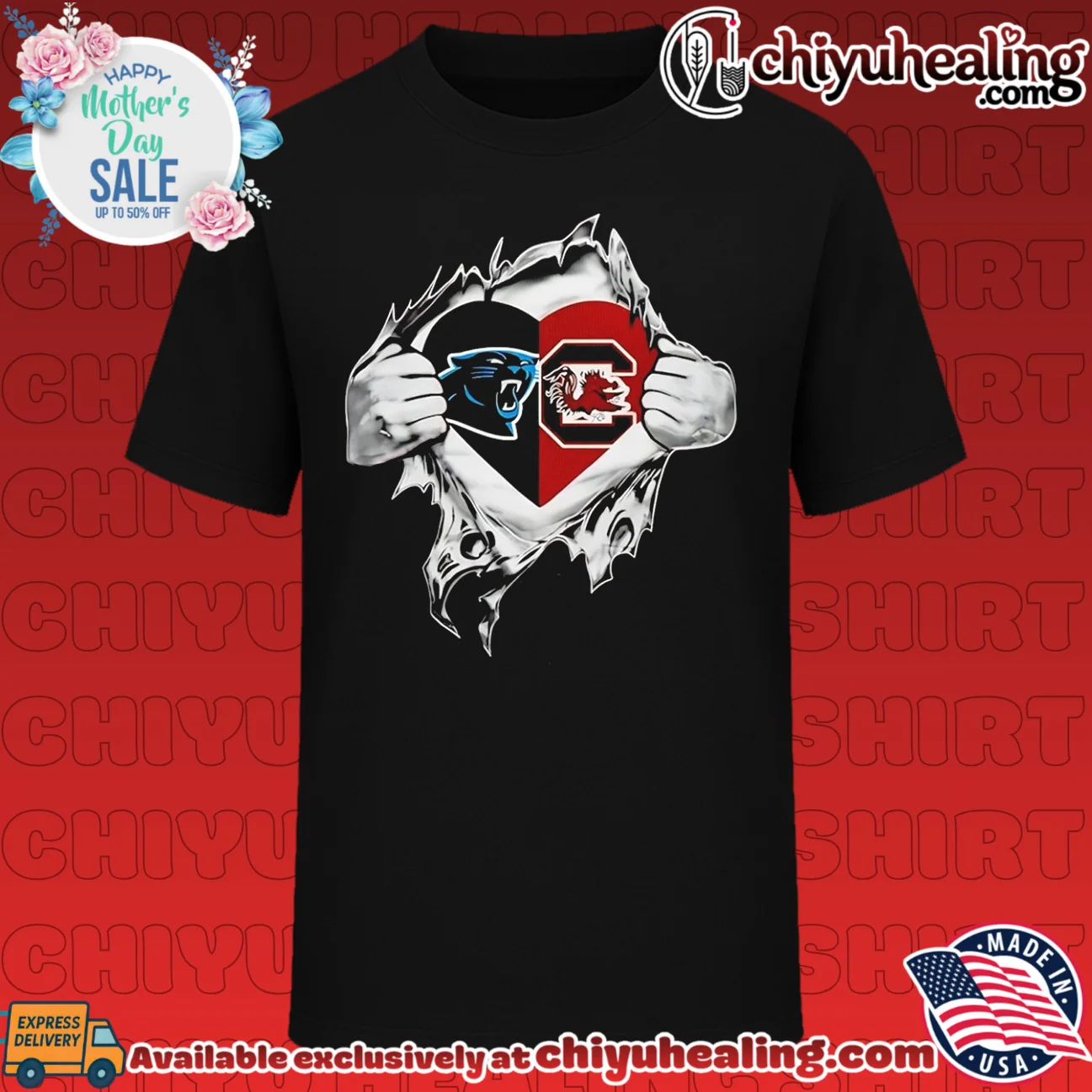 Carolina Panthers and South Carolina Gamecocks It Is in My Heart shirt & hoodie