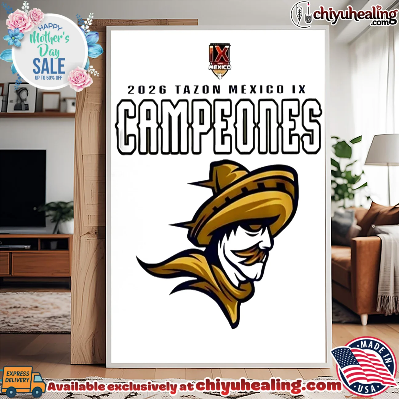 Caudillos de Chihuahua Campeones del Tazón México IX 2026 logo bespoke shirt & hoodie | Aesthetic Apparel Caudillos de Chihuahua Campeones del Tazón México IX 2026 logo