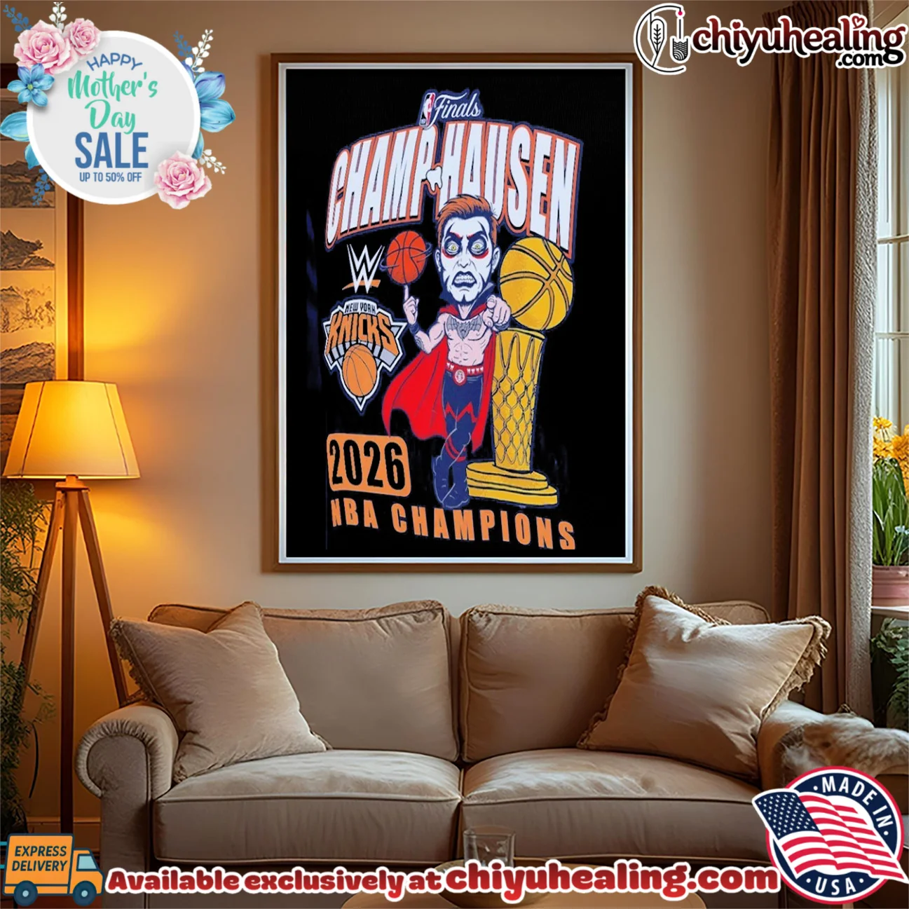 Champhausen Danhausen X New York Knicks 2026 Champions timeless shirt & hoodie - Perfect Fan Gift Champhausen Danhausen X New York Knicks 2026 Champions