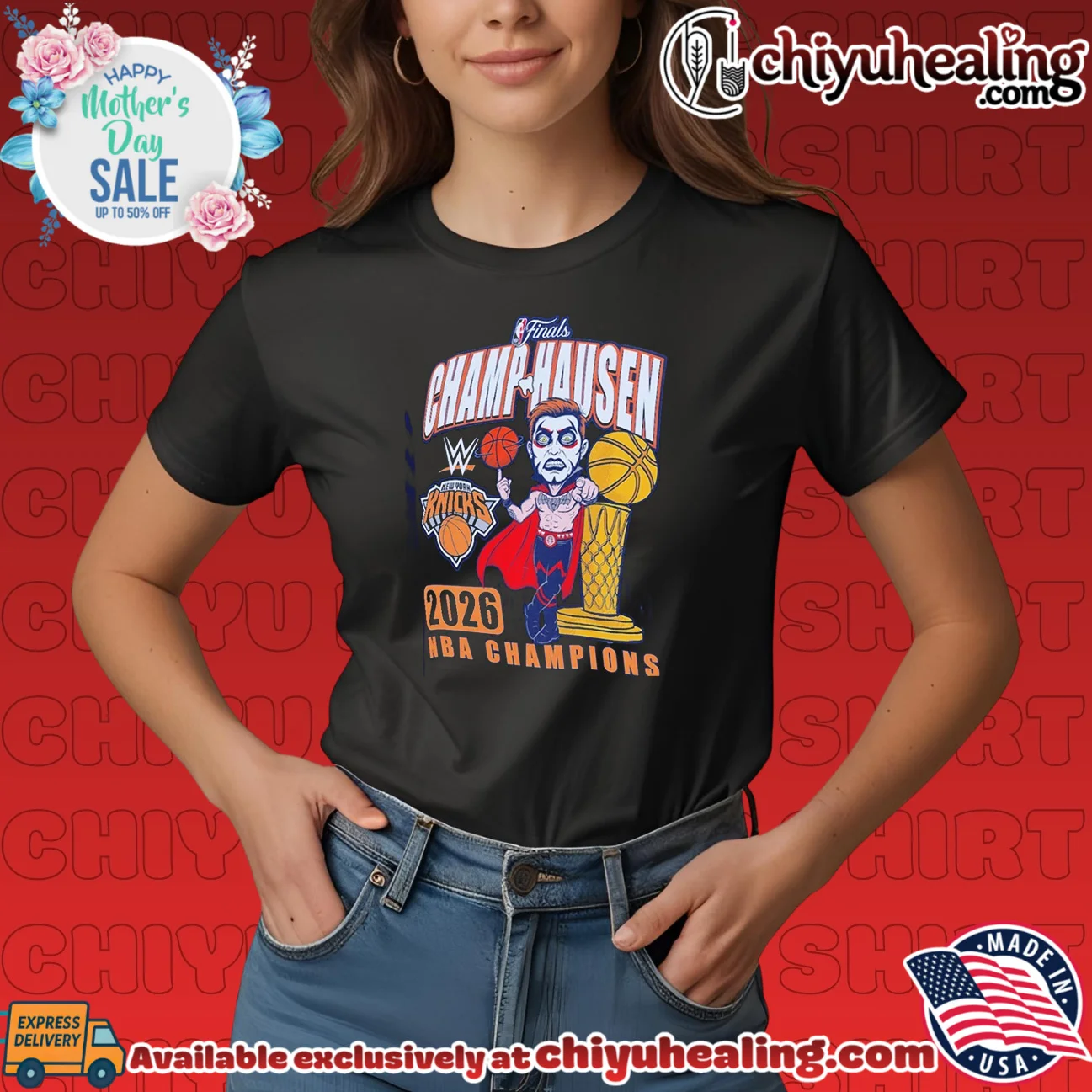 Champhausen Danhausen X New York Knicks 2026 Champions timeless shirt & hoodie - Perfect Fan Gift Champhausen Danhausen X New York Knicks 2026 Champions