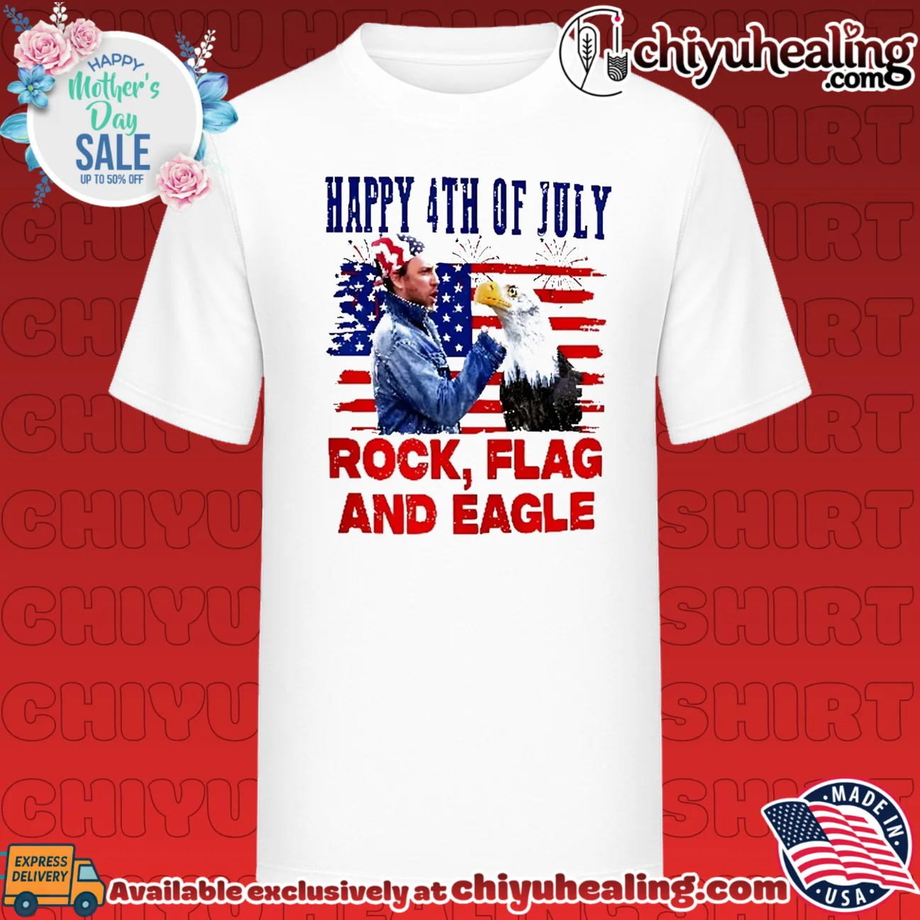 Charlie Kelly Rock Flag And Eagle 4th Of July Comedy Inspired American Flag shirt & hoodie