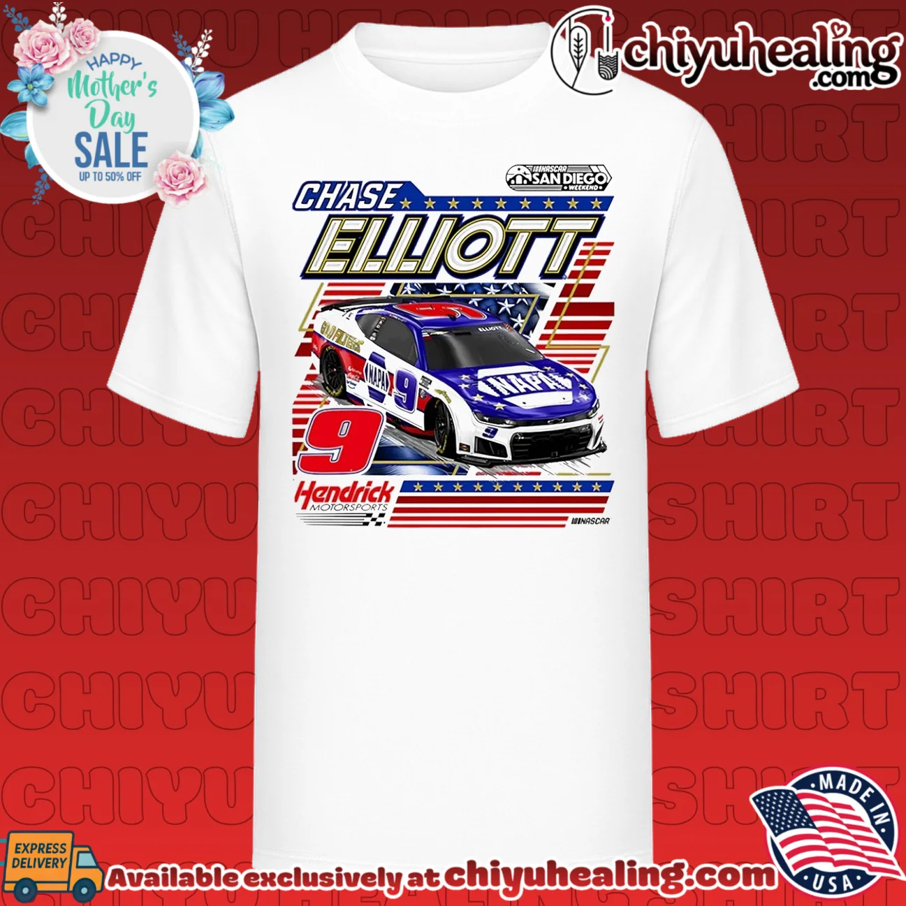 Chase Elliott Ink Tan NAPA NASCAR San Diego Weekend graphic