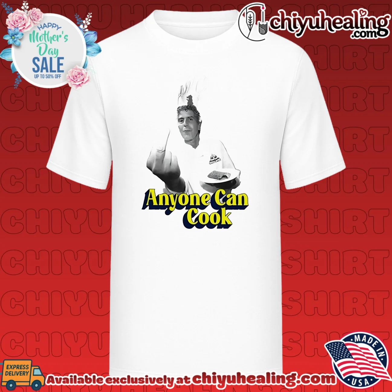 Chef Anthony Bourdain anyone can cook middle finger