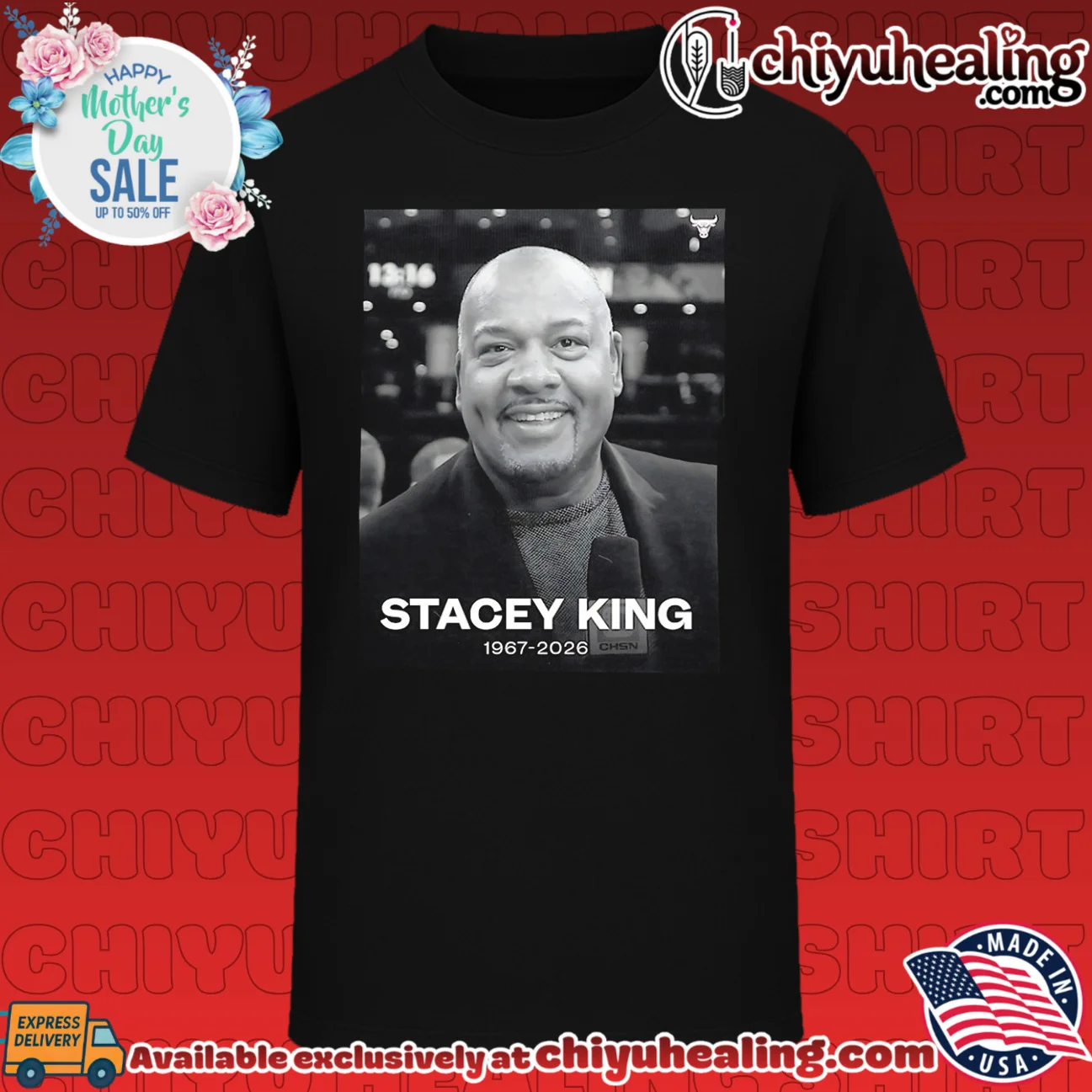 Chicago Bulls logo Stacey King 1967-2026 tribute Rip Legend shirt