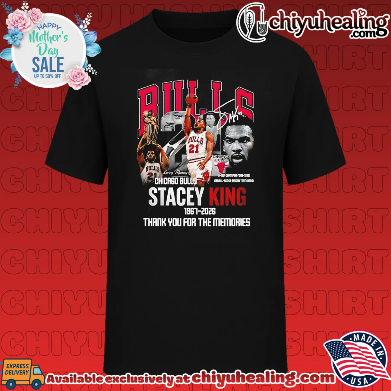 Chicago Bulls Stacey King 1967-2026 thank you for memories