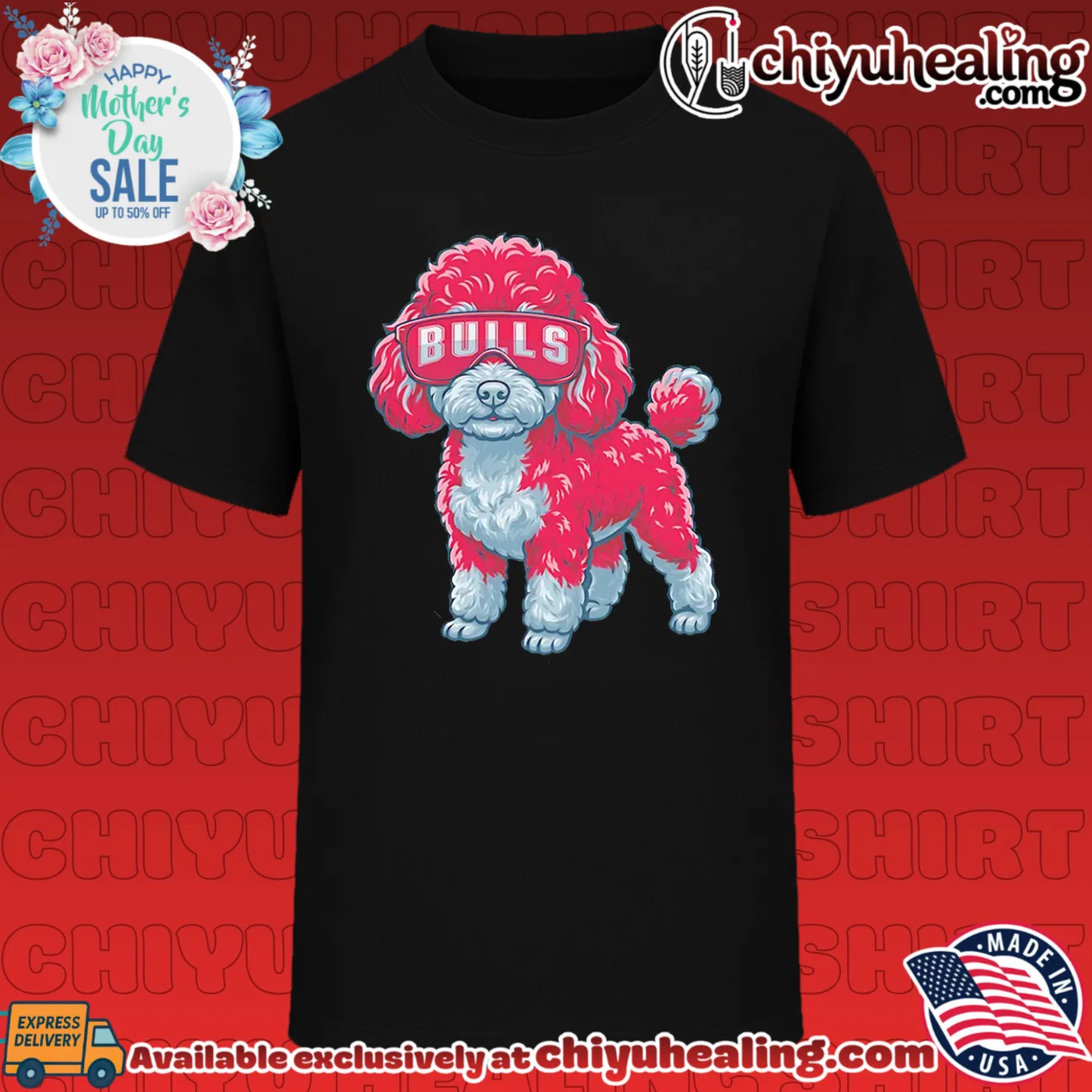 Chicago Bulls Teacup Poodle cartoon