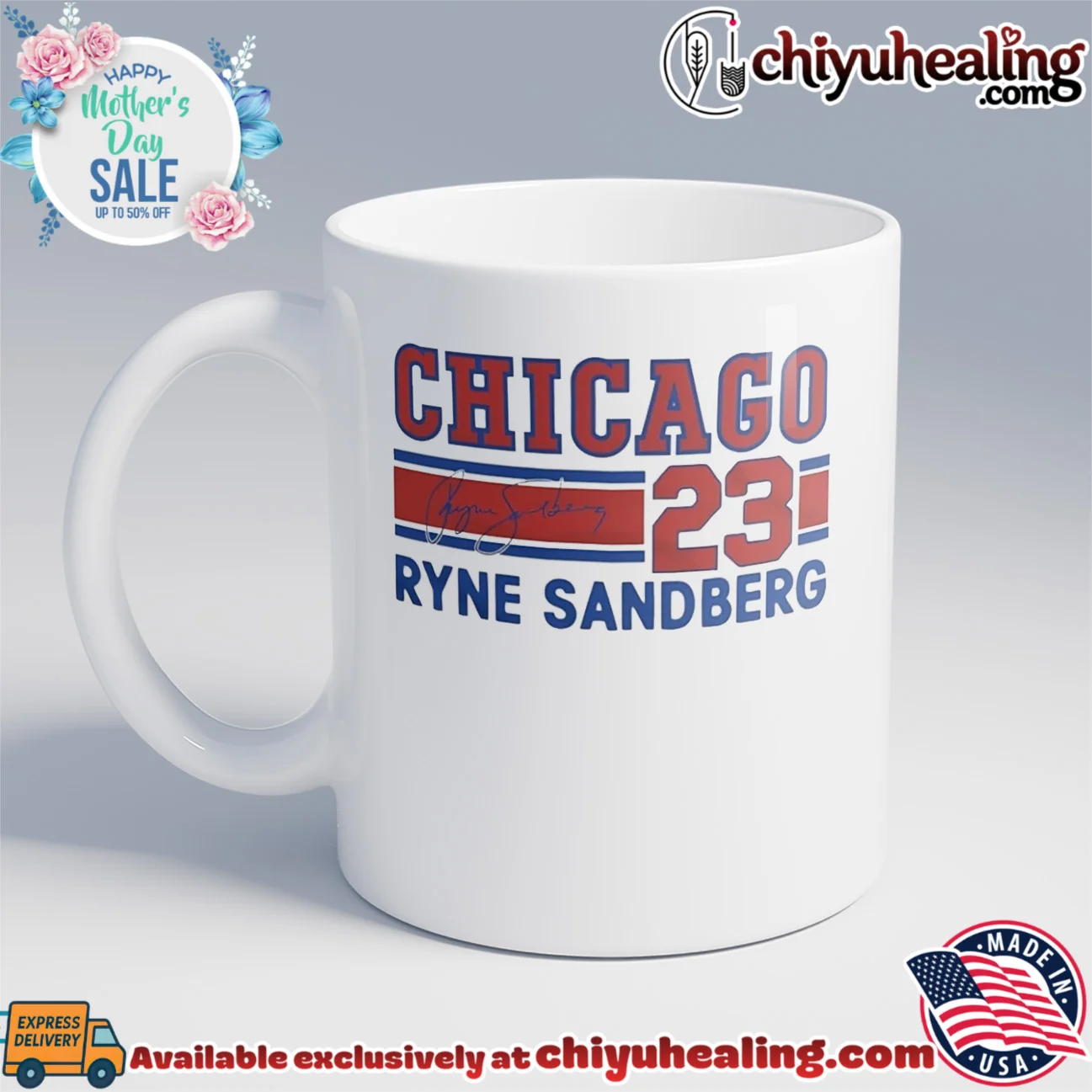 Chicago Cubs Ryne Sandberg Signature Name & Number grail shirt & hoodie | Aesthetic Apparel Chicago Cubs Ryne Sandberg Signature Name & Number