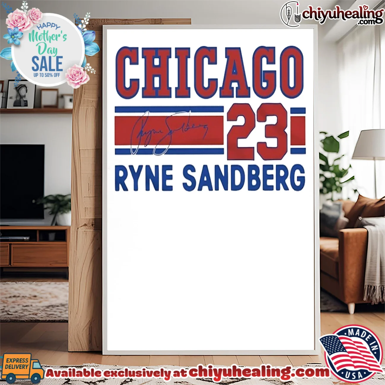Chicago Cubs Ryne Sandberg Signature Name & Number grail shirt & hoodie | Aesthetic Apparel Chicago Cubs Ryne Sandberg Signature Name & Number