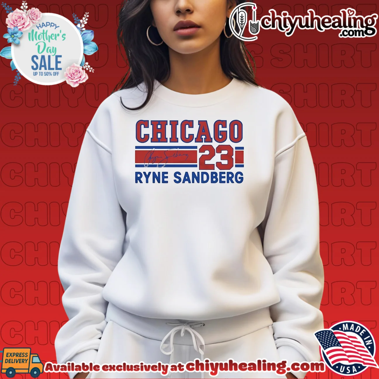 Chicago Cubs Ryne Sandberg Signature Name & Number grail shirt & hoodie | Aesthetic Apparel Chicago Cubs Ryne Sandberg Signature Name & Number