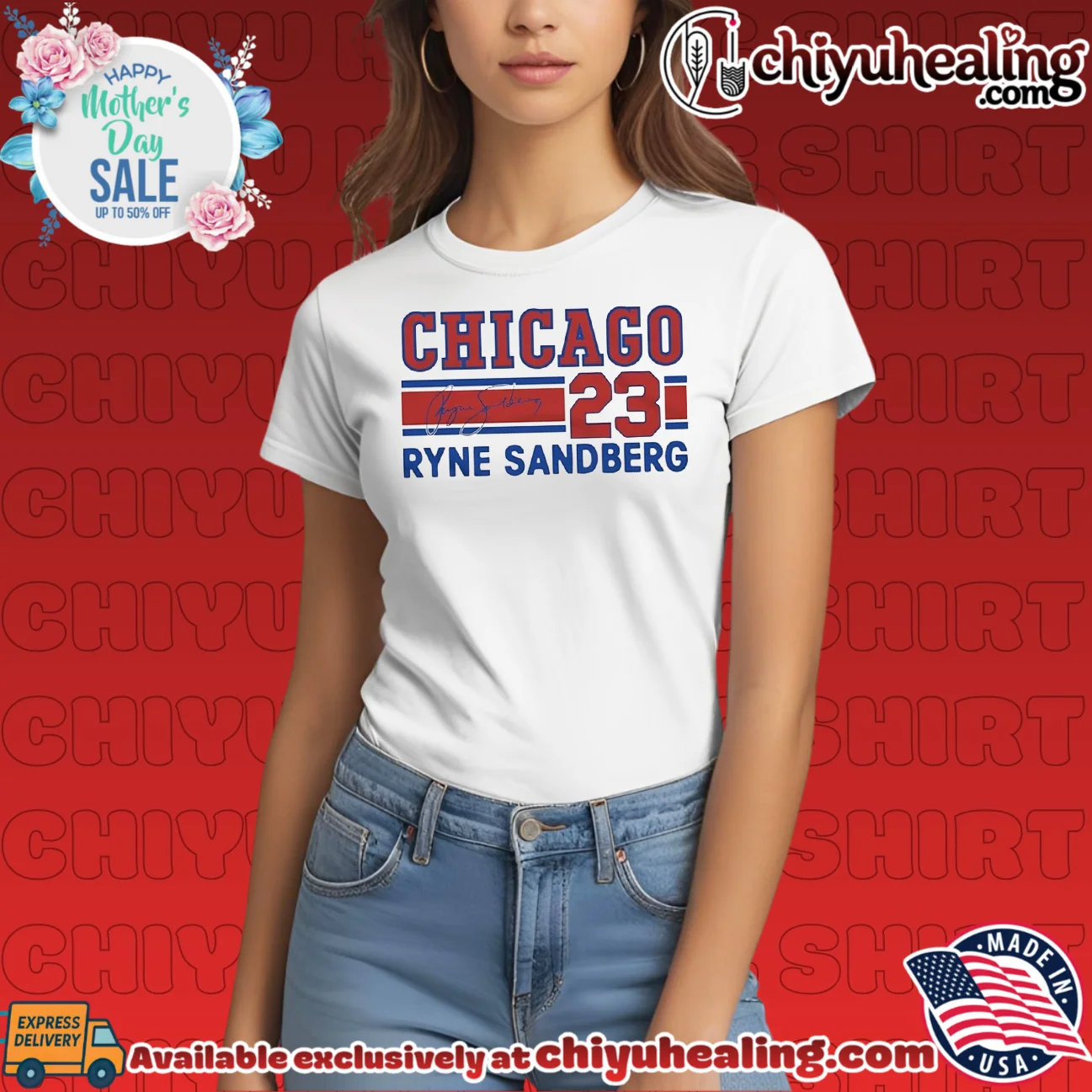 Chicago Cubs Ryne Sandberg Signature Name & Number grail shirt & hoodie | Aesthetic Apparel Chicago Cubs Ryne Sandberg Signature Name & Number