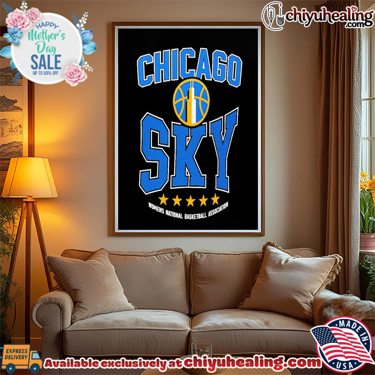 Chicago Sky WNBA 2026 Starter Center Squeeze viral shirt & hoodie | Aesthetic Apparel Chicago Sky WNBA 2026 Starter Center Squeeze