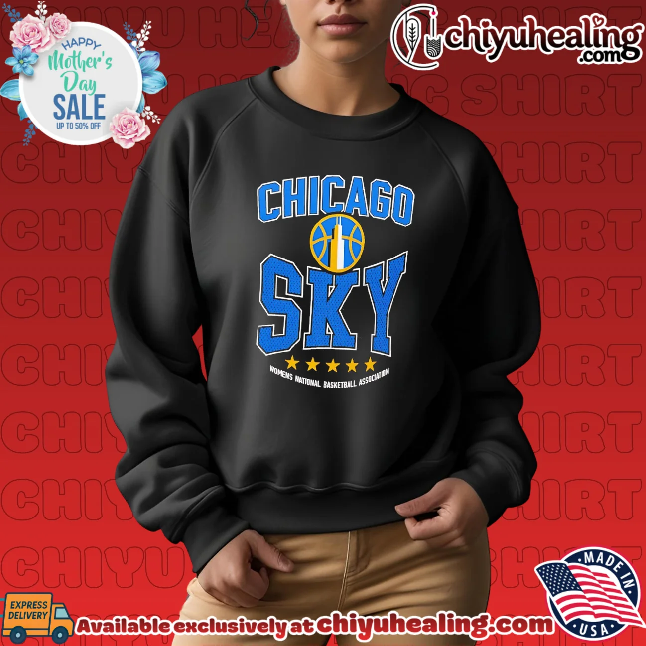 Chicago Sky WNBA 2026 Starter Center Squeeze viral shirt & hoodie | Aesthetic Apparel Chicago Sky WNBA 2026 Starter Center Squeeze