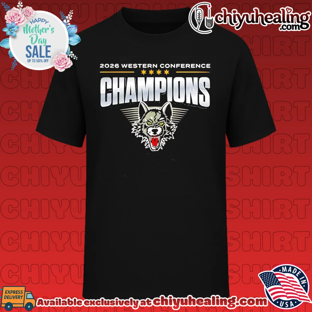 Chicago Wolves 2026 Western Conference Champions logo