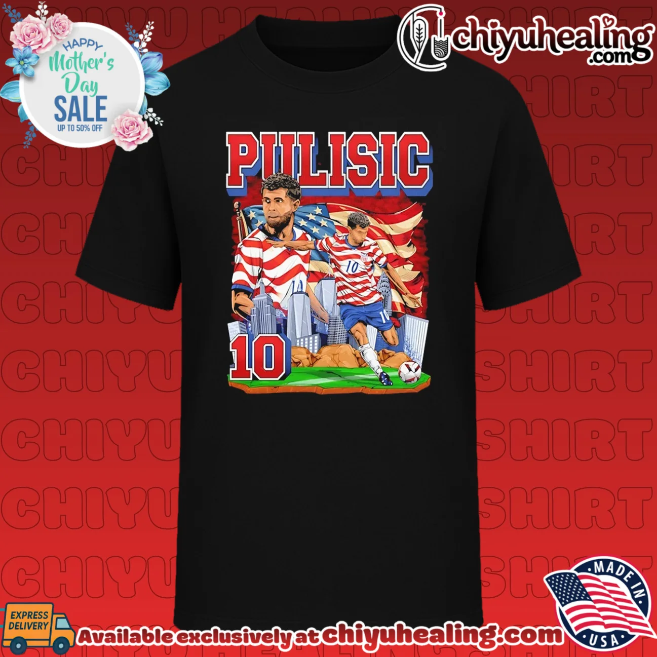 Christian Pulisic USMNT Soccer Star Number 10 art shirt & hoodie