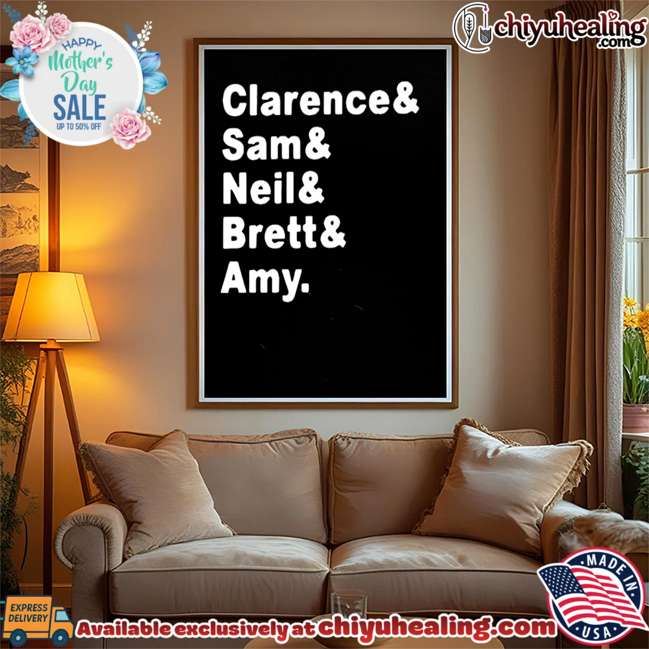 Clarence & Sam & Neil & Brett & Amy names list shirt & hoodie Clarence & Sam & Neil & Brett & Amy names list shirt & hoodie
