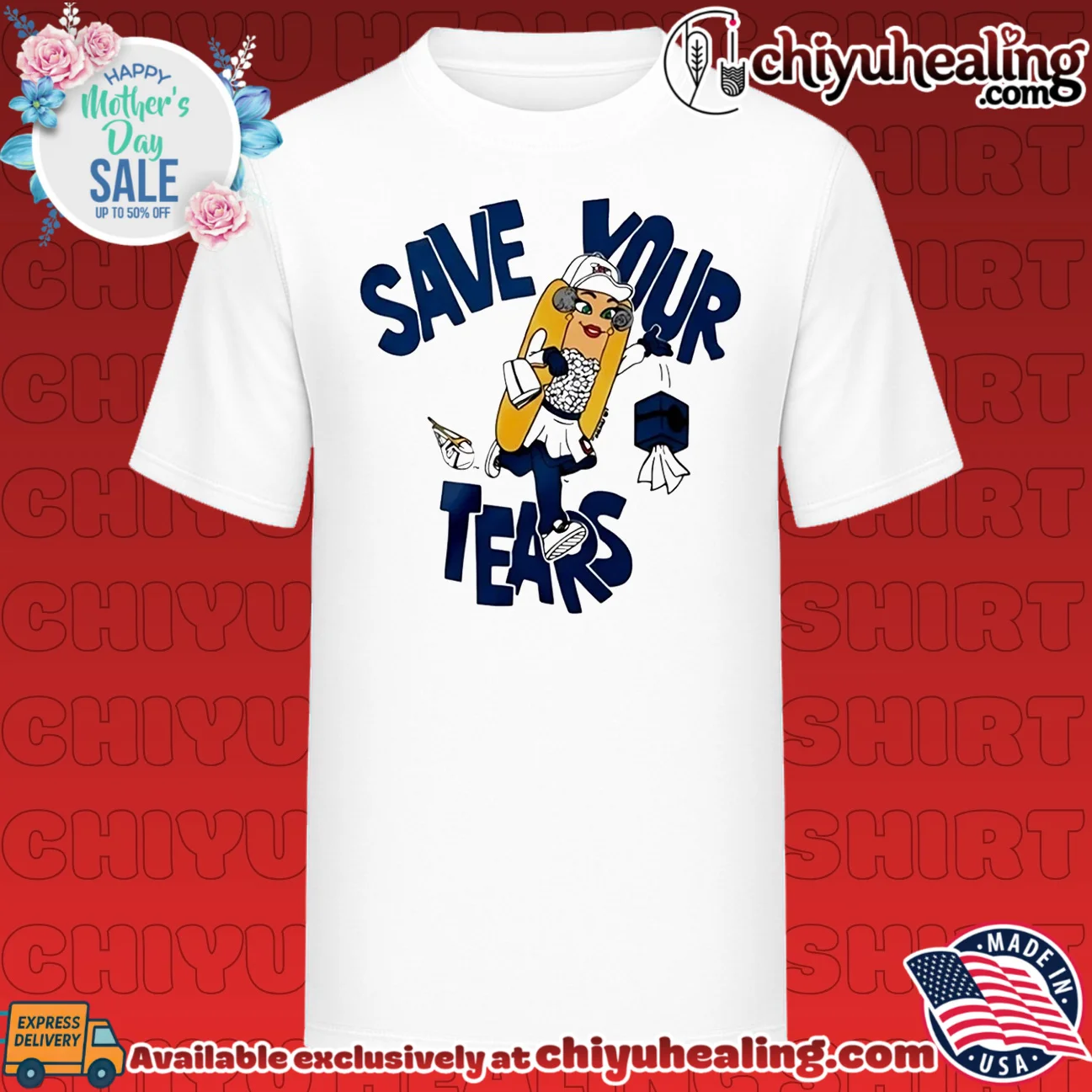 Cleveland Guardians Save Your Tears Hot Dog