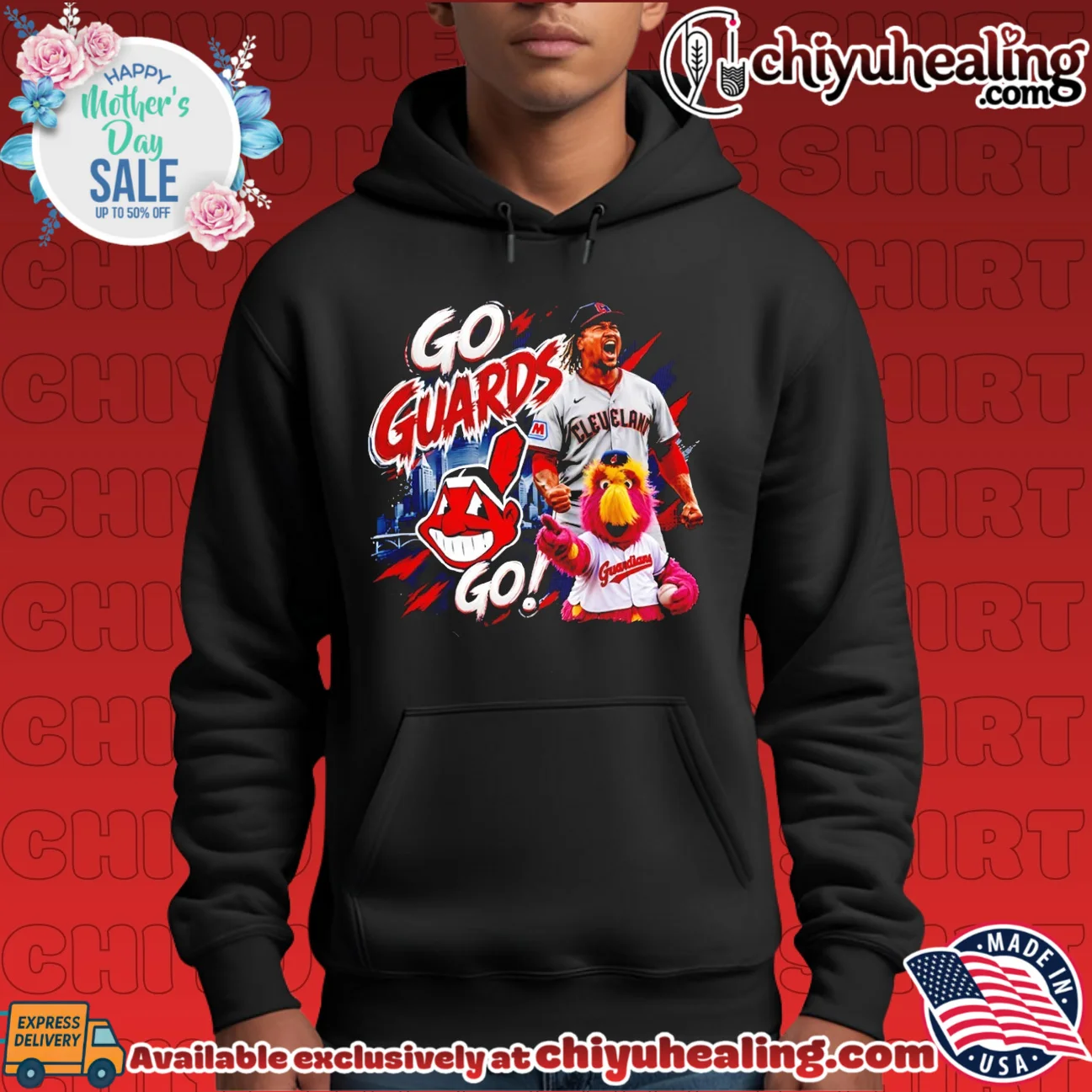 Cleveland Indians Go Guards mascot graphic timeless shirt & hoodie | Aesthetic Apparel Cleveland Indians Go Guards mascot graphic timeless shirt & hoodie | Aesthetic Apparel