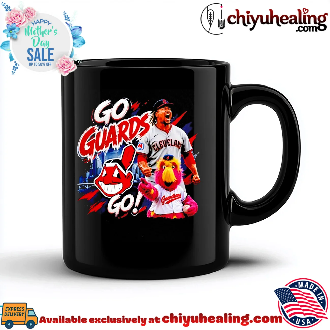 Cleveland Indians Go Guards mascot graphic timeless shirt & hoodie | Aesthetic Apparel Cleveland Indians Go Guards mascot graphic