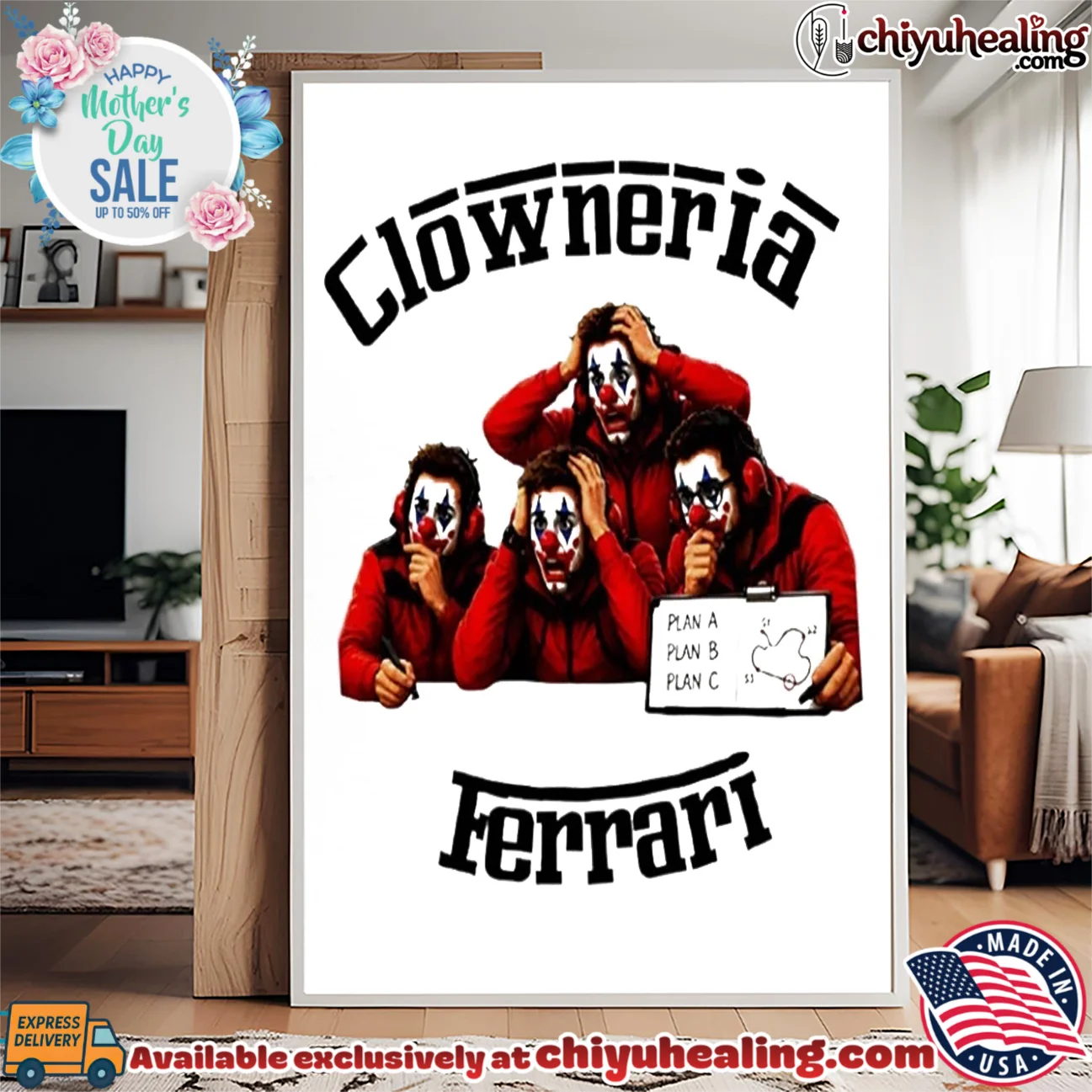 Clowneria Ferrari Clown Quartet original shirt & hoodie | Official Style Drop Clowneria Ferrari Clown Quartet