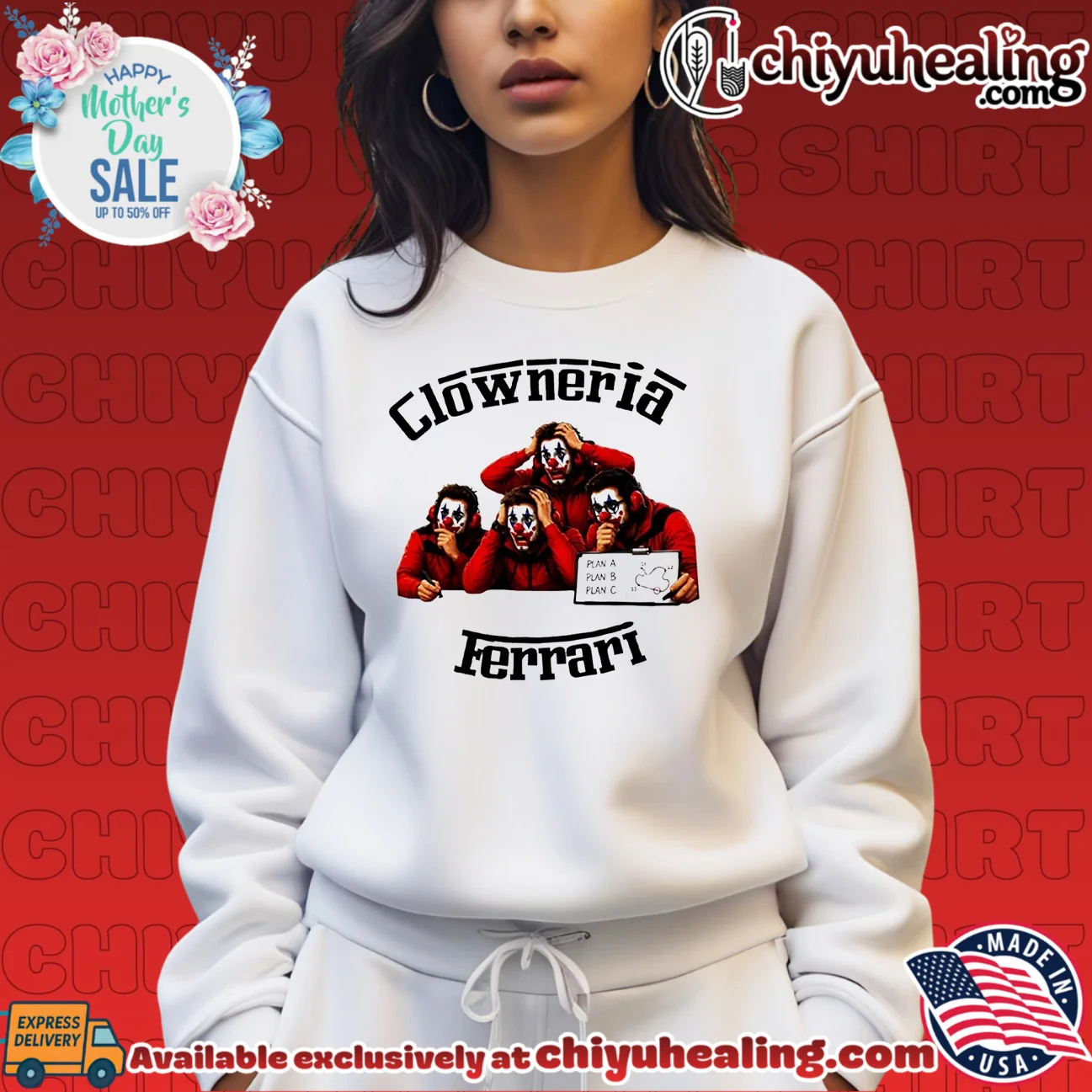 Clowneria Ferrari Clown Quartet original shirt & hoodie | Official Style Drop Clowneria Ferrari Clown Quartet