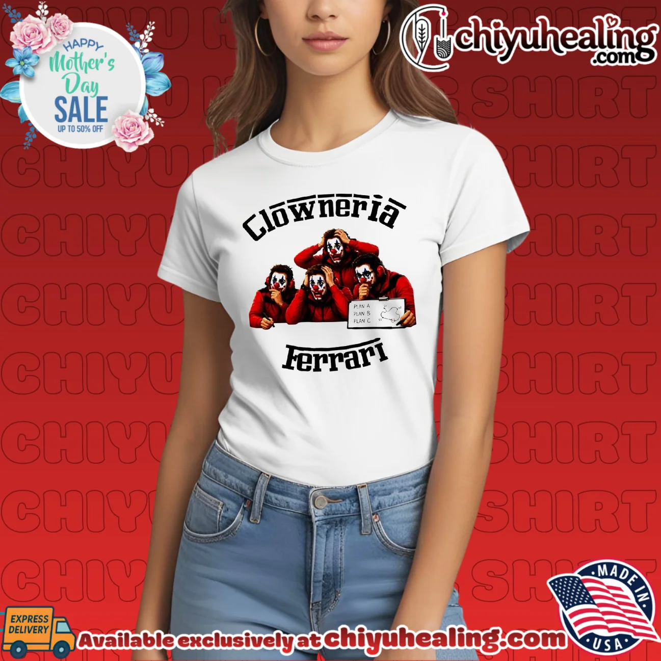 Clowneria Ferrari Clown Quartet original shirt & hoodie | Official Style Drop Clowneria Ferrari Clown Quartet